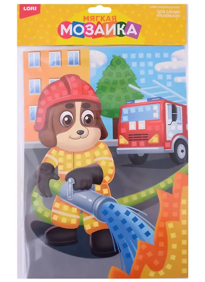 Набор для творчества. Мягкая мозаика "Пожарный" - фото 1