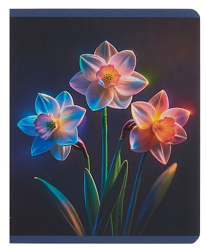 Тетрадь 48л кл. "В волшебном саду" мел.картон, ламинация soft-touch, выб.выс.лак, ассорти - фото 4