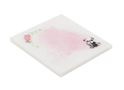 Блок бумаги 70*70 самоклеящийся 50 листов, "Cute panda" пластик, в ассортименте - фото 5