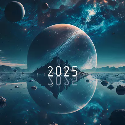 Календарь 2025г 320*320 "Космос" настенный, на спирали - фото 1