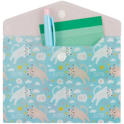 Папка-конверт А6 на кнопке "Котята" - фото 2