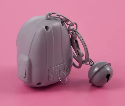 Брелок-фонарик Котик серый с акулой (ПВХ) (5х4) - фото 6