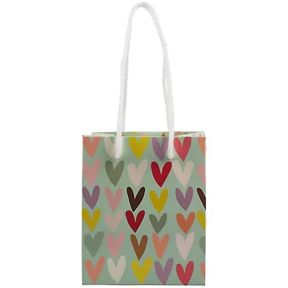 Пакет А6 12*10*8 "Разноцветные сердца.Basic" нейтр., бум.мат.ламинат - фото 2