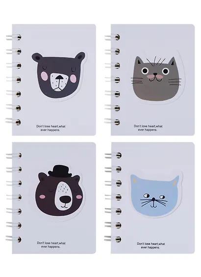 Записная книжка «Funny animals» А7, 96 листов в линейку, спираль, в ассортименте - фото 6