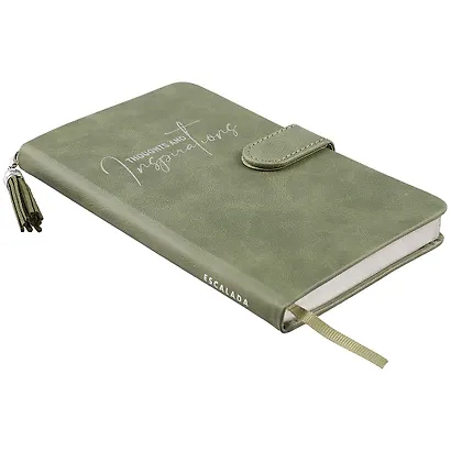 Ежедневник недат. А6+ 120л 110*190 "Бакстер" оливковый, кожзам, тв. переплет, магнит.клапан, кисточка, тонир.блок, ляссе - фото 2