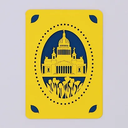 Открытка резная с конвертом Ажурный город (004), арт. pc-IC-A6.2019 - фото 1