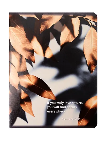 Тетрадь 48 листов, клетка, "Leaves" - фото 4