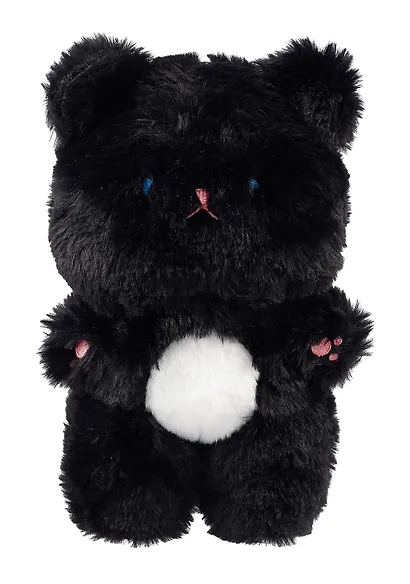 Мягкая игрушка Котик черный с белым брюшком (25см) (12-1253-202405-T26) - фото 1