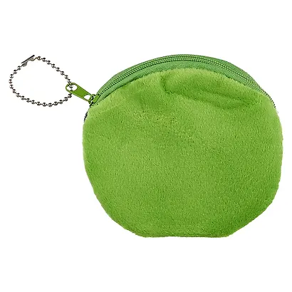 Кошелек на молнии с блестками круглый (10см) (текстиль) - фото 2