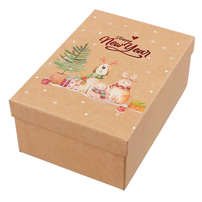 Коробка подарочная "Зверушки" 23*16*9.5, НГ, картон - фото 2