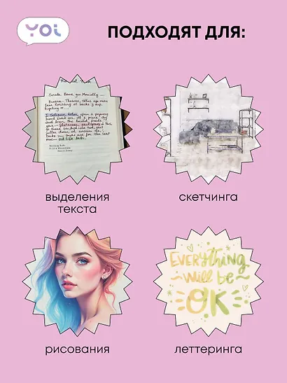 Текстовыделители Yoi, "Claude Monet. Inspiration series", 4 цвета - фото 5