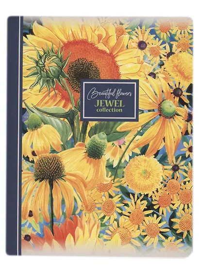 Тетрадь в клетку Academy Style, "Цветы Jewel", 96 листов, в ассортименте - фото 4