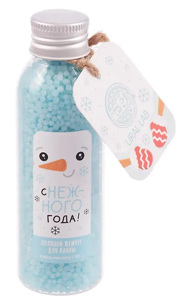 Жемчуг для ванны Снеговик, аромат Маршмэллоу (Ural Lab) (85г) - фото 2