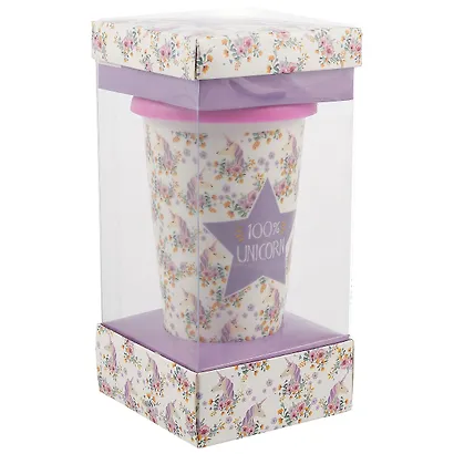 Стакан керамический 100% Unicorn (Единороги) (ПВХ бокс) - фото 3