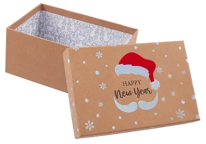Коробка подарочная "Дед Мороз. Happy New Year" 22*14,5*10см, Новый год, картон - фото 4