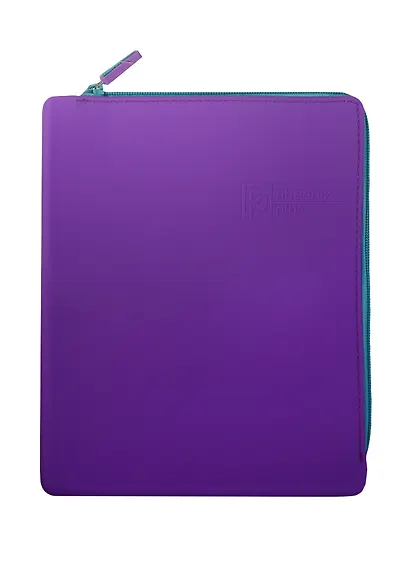 Папка для тетрадей А5 "Фиолетовая" на молнии с 2-х сторон, силикон, Феникс+ - фото 1