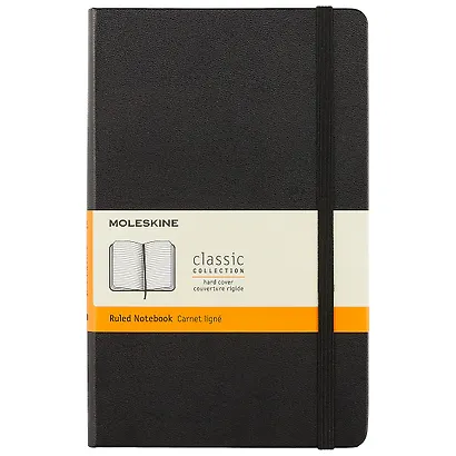 Книга для записей Moleskin Classic Large, твёрдая обложка, чёрная, 120 листов, А5 - фото 1