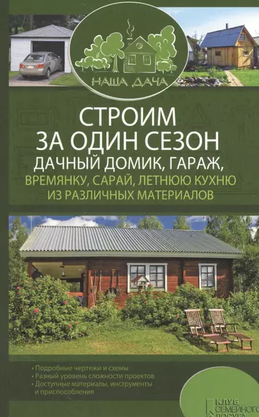 Строим за один сезон дачный домик, гараж, времянку, сарай, летнюю кухню из различных материалов - фото 1