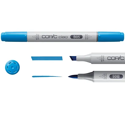 Набор маркеров Copic Ciao яркие цвета, 5 цветов + мультилинер 0.3 мм - фото 3