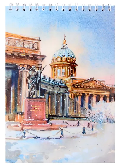 Блокнот, 50 листов, А5,  "СПб в акварелях" - фото 1