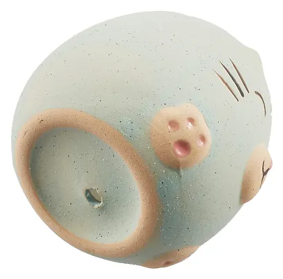 Кашпо Котик с закрытыми глазками (керамика) (8х8) (12-06650-202306-104) - фото 5