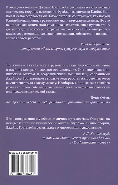 «...НО В ТО ЖЕ ВРЕМЯ НА ДРУГОМ УРОВНЕ...» Книга I. Психоаналитическая теория и техника в кляйнианском/бионианском подходе - фото 2