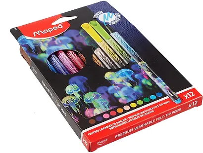 Фломастеры «Deepsea paradise» Maped, 12 цветов, смываемые - фото 2