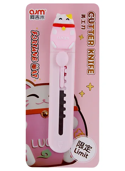 Нож канцелярский 9 мм "Манэки-нэко", в ассортименте - фото 3