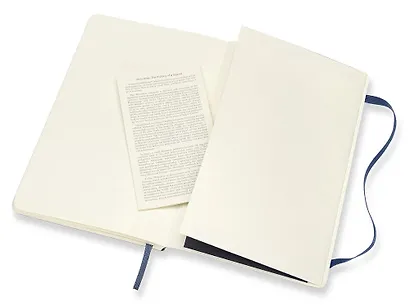 Книга для записей А5, 96 листов в линейку "Classic Soft", синий сапфир, мягкая обложка, резинка, Moleskine - фото 6
