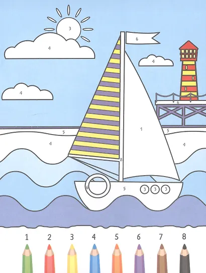 Комплект Раскрашиваем по цифрам (4 книги) - фото 11