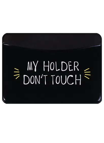 Чехол для карточек горизонтальный My holder Don’t touch (черный) (ДКГ2018-06) - фото 1
