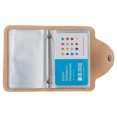 Визитница с разноцветными принтами(26 карт)(PU)(11х8) - фото 2