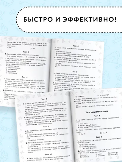Русский язык. Мини-тесты на все темы и орфограммы. 4 класс - фото 4