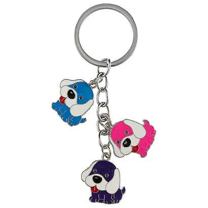 Брелок Собачки цветные (металл) 12-02270-228-6 - фото 1