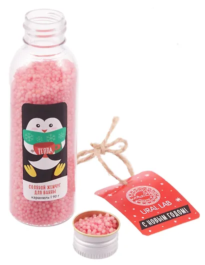 Жемчуг для ванны Пингвин, аромат Карамель (Ural Lab) (85г) - фото 3