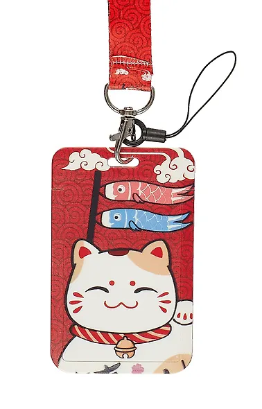 Бейдж "Манэки-нэко", вертикальный, с лентой, ассорти - фото 6