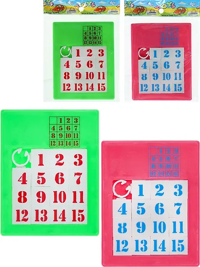 Головоломка "Пятнашки", 15 элементов, 2 цвета микс - фото 2