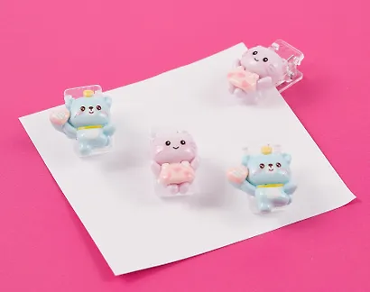 Зажимы для бумаги "Cute animals", 4 штуки - фото 5