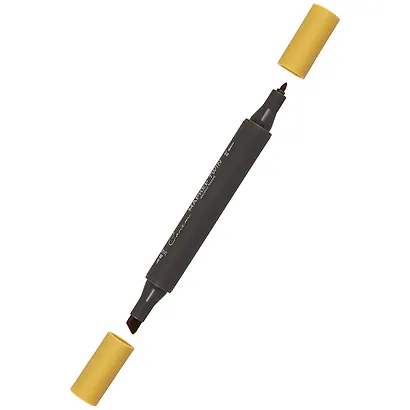 Маркер художественный "Сонет" горчичный, двухсторон., тонк. и широк.долото, Сонет - фото 2