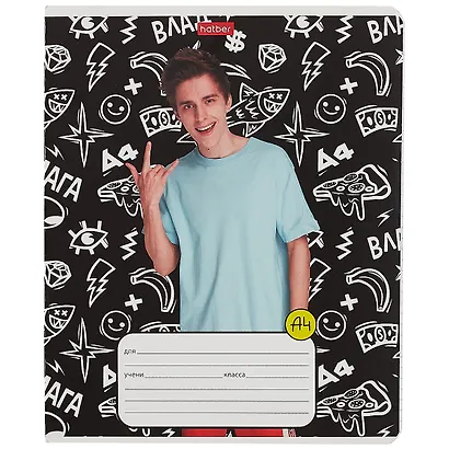 Тетрадь в клетку "Влад А4", 12 листов, в ассортименте - фото 6