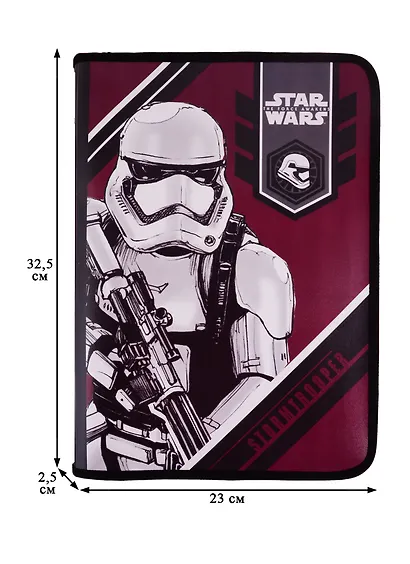 Папка для тетрадей А4 "Star Wars" пластик, молния с трех сторон, 32,5*23*2,5 - фото 2