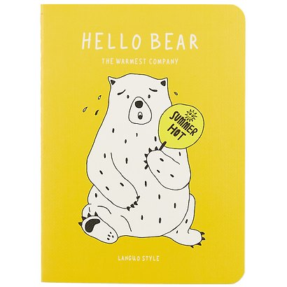 Записная книжка «Hello Bear» А6, 24 листа в клетку, сшивка, Languo, в ассортименте - фото 3