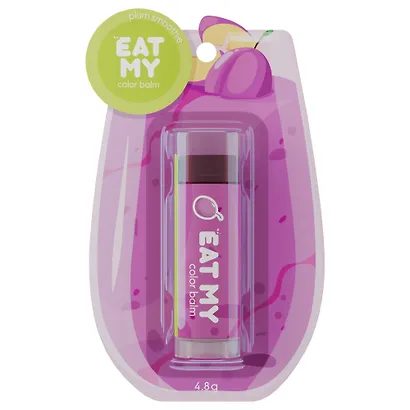 Оттеночный бальзам для губ Сливовый смузи (4,8г) (Eat My) (361312) - фото 1