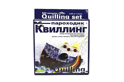 Набор для творчества, HOBBY TIME, Набор для Квиллинга №2  500 полос Пароходик - фото 2