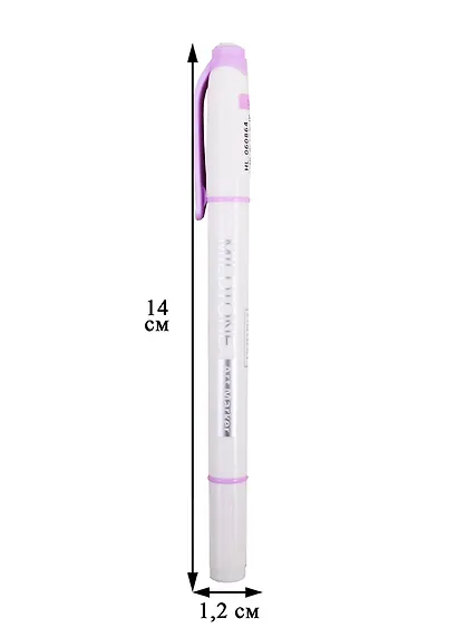 Текстовыделитель Hatber, Mildtone Pastel, двухсторонний сиреневый - фото 3
