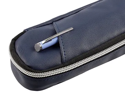 Пенал-косметичка 2 отделения "Private" темно-синий, 22*6*4 см - фото 3