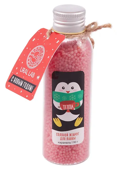 Жемчуг для ванны Пингвин, аромат Карамель (Ural Lab) (85г) - фото 2