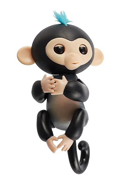 Интерактивная игрушка Ручная обезьянка Fingerlings Финн (чёрная) 12см - фото 3