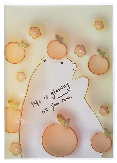 Книга для записей А5 68 листов в линейку, "Мишка 3D", в ассортименте - фото 1