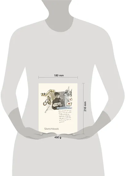 Скетчбук. Гарри Поттер (162х210 мм, на навивке, 40 л., плотность бумаги 160 гр.) - фото 3